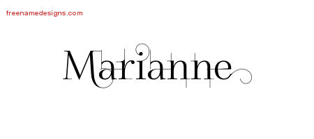 Decorated Name Tattoo Designs Marianne Free