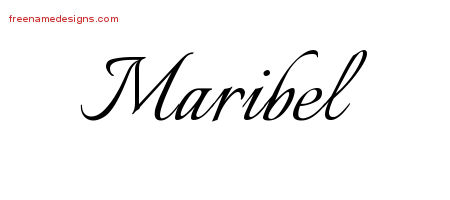Calligraphic Name Tattoo Designs Maribel Download Free