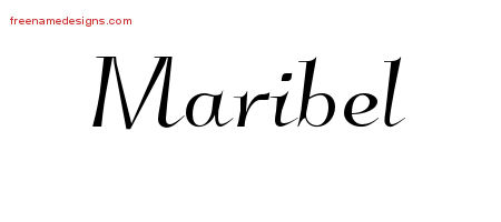Elegant Name Tattoo Designs Maribel Free Graphic
