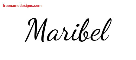 Lively Script Name Tattoo Designs Maribel Free Printout