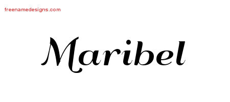 Art Deco Name Tattoo Designs Maribel Printable