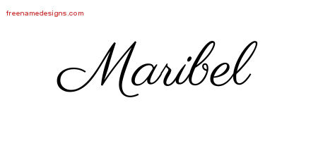 Classic Name Tattoo Designs Maribel Graphic Download