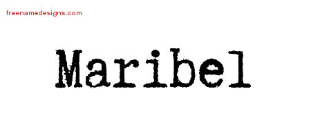 Typewriter Name Tattoo Designs Maribel Free Download