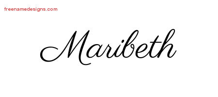 Classic Name Tattoo Designs Maribeth Graphic Download