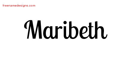 Handwritten Name Tattoo Designs Maribeth Free Download