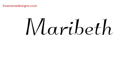 Elegant Name Tattoo Designs Maribeth Free Graphic