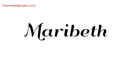 Art Deco Name Tattoo Designs Maribeth Printable