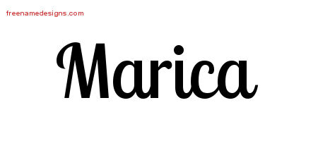 Handwritten Name Tattoo Designs Marica Free Download