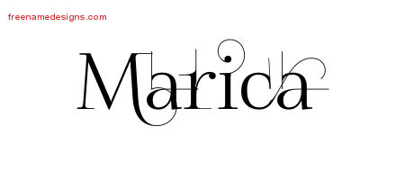 Decorated Name Tattoo Designs Marica Free