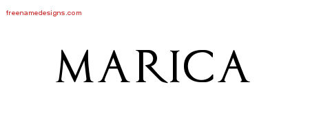 Regal Victorian Name Tattoo Designs Marica Graphic Download