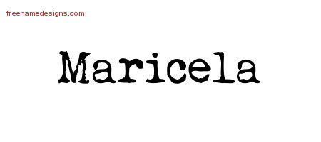 Vintage Writer Name Tattoo Designs Maricela Free Lettering
