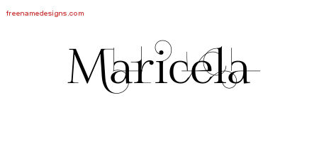 Decorated Name Tattoo Designs Maricela Free