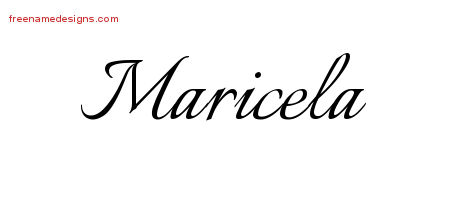 Calligraphic Name Tattoo Designs Maricela Download Free
