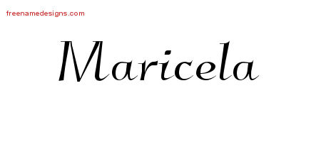 Elegant Name Tattoo Designs Maricela Free Graphic