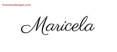 Classic Name Tattoo Designs Maricela Graphic Download