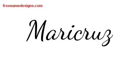 Lively Script Name Tattoo Designs Maricruz Free Printout