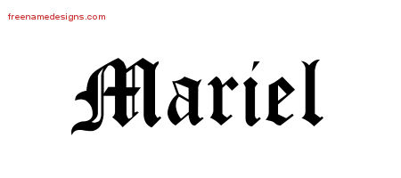 Blackletter Name Tattoo Designs Mariel Graphic Download