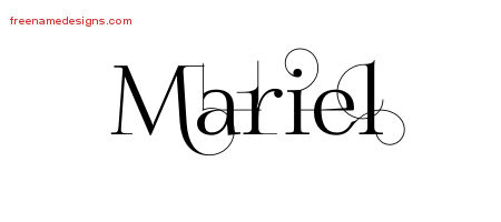 Decorated Name Tattoo Designs Mariel Free