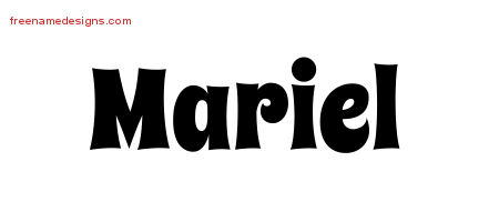 Groovy Name Tattoo Designs Mariel Free Lettering