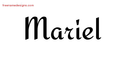 Calligraphic Stylish Name Tattoo Designs Mariel Download Free