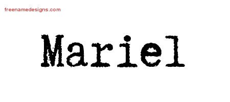 Typewriter Name Tattoo Designs Mariel Free Download