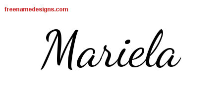 Lively Script Name Tattoo Designs Mariela Free Printout