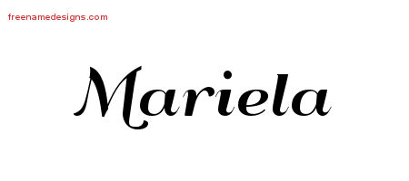 Art Deco Name Tattoo Designs Mariela Printable