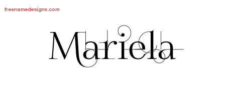 Decorated Name Tattoo Designs Mariela Free