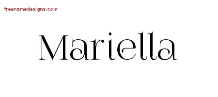 Vintage Name Tattoo Designs Mariella Free Download