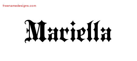Old English Name Tattoo Designs Mariella Free