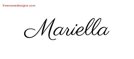 Classic Name Tattoo Designs Mariella Graphic Download