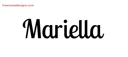 Handwritten Name Tattoo Designs Mariella Free Download