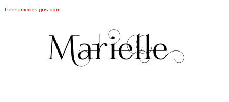 Decorated Name Tattoo Designs Marielle Free