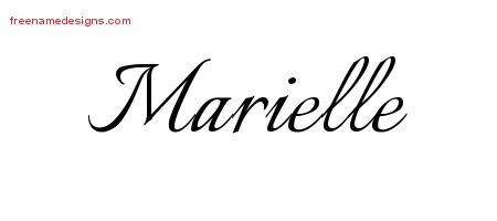 Calligraphic Name Tattoo Designs Marielle Download Free