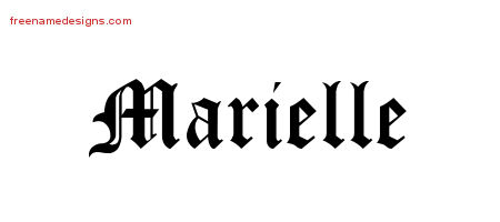Blackletter Name Tattoo Designs Marielle Graphic Download