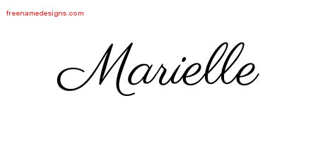 Classic Name Tattoo Designs Marielle Graphic Download