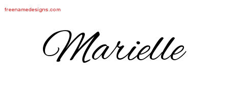 Cursive Name Tattoo Designs Marielle Download Free