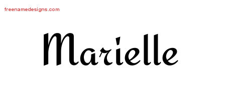 Calligraphic Stylish Name Tattoo Designs Marielle Download Free