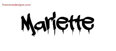 Graffiti Name Tattoo Designs Mariette Free Lettering