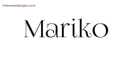 Vintage Name Tattoo Designs Mariko Free Download