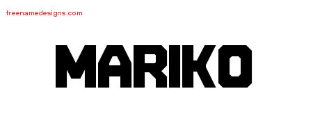 Titling Name Tattoo Designs Mariko Free Printout