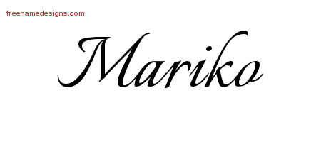 Calligraphic Name Tattoo Designs Mariko Download Free