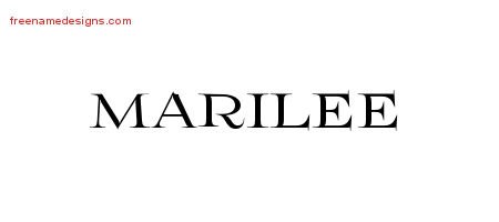 Flourishes Name Tattoo Designs Marilee Printable