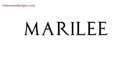 Regal Victorian Name Tattoo Designs Marilee Graphic Download