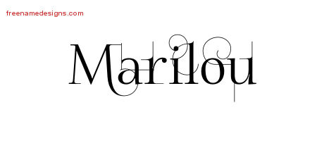 Decorated Name Tattoo Designs Marilou Free