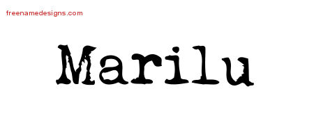 Vintage Writer Name Tattoo Designs Marilu Free Lettering