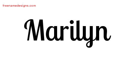 Handwritten Name Tattoo Designs Marilyn Free Download