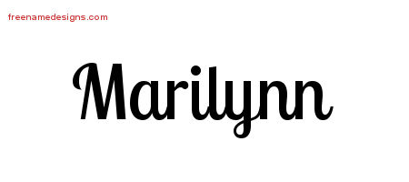 Handwritten Name Tattoo Designs Marilynn Free Download