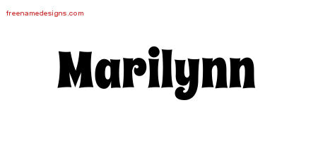 Groovy Name Tattoo Designs Marilynn Free Lettering