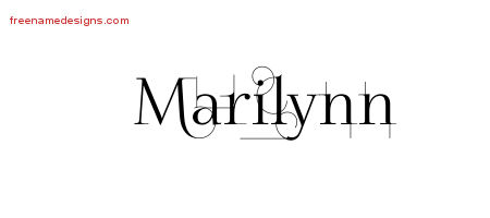 Decorated Name Tattoo Designs Marilynn Free